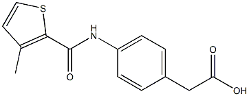 (4-{[(3-methylthien-2-yl)carbonyl]amino}phenyl)acetic acid Struktur