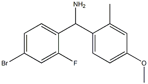 (4-bromo-2-fluorophenyl)(4-methoxy-2-methylphenyl)methanamine Struktur