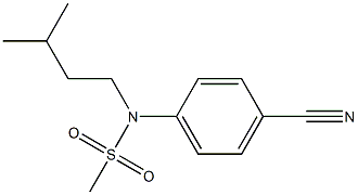 (4-cyanophenyl)-N-(3-methylbutyl)methanesulfonamide Struktur