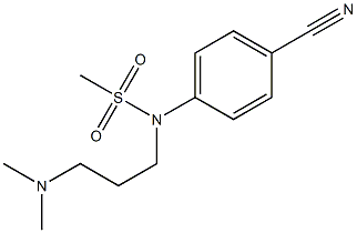 (4-cyanophenyl)-N-[3-(dimethylamino)propyl]methanesulfonamide Struktur