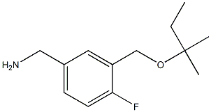 (4-fluoro-3-{[(2-methylbutan-2-yl)oxy]methyl}phenyl)methanamine Struktur