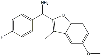 (4-fluorophenyl)(5-methoxy-3-methyl-1-benzofuran-2-yl)methanamine Struktur