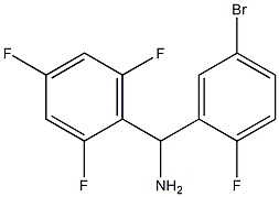 (5-bromo-2-fluorophenyl)(2,4,6-trifluorophenyl)methanamine Struktur