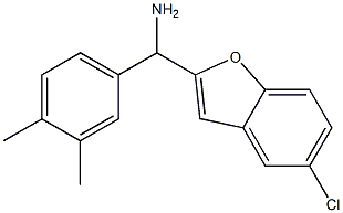 (5-chloro-1-benzofuran-2-yl)(3,4-dimethylphenyl)methanamine Struktur