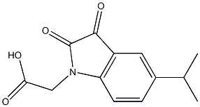 (5-isopropyl-2,3-dioxo-2,3-dihydro-1H-indol-1-yl)acetic acid Struktur