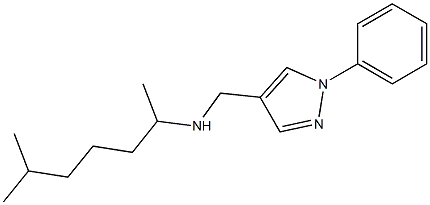 (6-methylheptan-2-yl)[(1-phenyl-1H-pyrazol-4-yl)methyl]amine Struktur