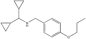 (dicyclopropylmethyl)[(4-propoxyphenyl)methyl]amine Struktur