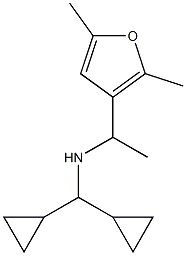 (dicyclopropylmethyl)[1-(2,5-dimethylfuran-3-yl)ethyl]amine Struktur