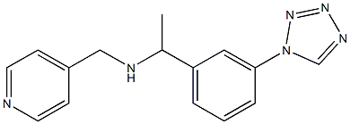 (pyridin-4-ylmethyl)({1-[3-(1H-1,2,3,4-tetrazol-1-yl)phenyl]ethyl})amine Struktur