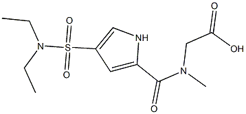 [({4-[(diethylamino)sulfonyl]-1H-pyrrol-2-yl}carbonyl)(methyl)amino]acetic acid Struktur