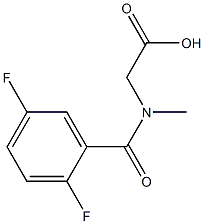 [(2,5-difluorobenzoyl)(methyl)amino]acetic acid Struktur