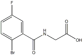 [(2-bromo-5-fluorobenzoyl)amino]acetic acid Struktur