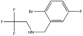 [(2-bromo-5-fluorophenyl)methyl](2,2,2-trifluoroethyl)amine Struktur