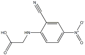 [(2-cyano-4-nitrophenyl)amino]acetic acid Struktur