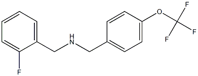 [(2-fluorophenyl)methyl]({[4-(trifluoromethoxy)phenyl]methyl})amine Struktur