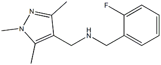 [(2-fluorophenyl)methyl][(1,3,5-trimethyl-1H-pyrazol-4-yl)methyl]amine Struktur