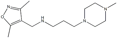 [(3,5-dimethyl-1,2-oxazol-4-yl)methyl][3-(4-methylpiperazin-1-yl)propyl]amine Struktur