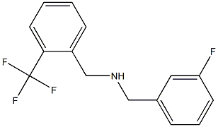 [(3-fluorophenyl)methyl]({[2-(trifluoromethyl)phenyl]methyl})amine Struktur