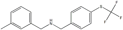 [(3-methylphenyl)methyl]({4-[(trifluoromethyl)sulfanyl]phenyl}methyl)amine Struktur