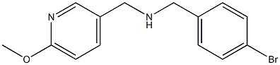 [(4-bromophenyl)methyl][(6-methoxypyridin-3-yl)methyl]amine Struktur