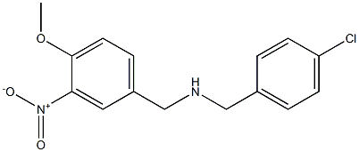 [(4-chlorophenyl)methyl][(4-methoxy-3-nitrophenyl)methyl]amine Struktur