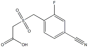 [(4-cyano-2-fluorobenzyl)sulfonyl]acetic acid Struktur