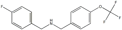 [(4-fluorophenyl)methyl]({[4-(trifluoromethoxy)phenyl]methyl})amine Struktur