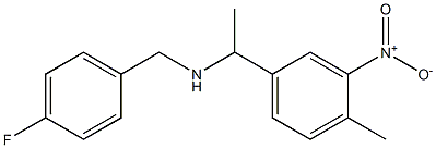 [(4-fluorophenyl)methyl][1-(4-methyl-3-nitrophenyl)ethyl]amine Struktur