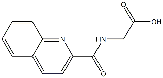 [(quinolin-2-ylcarbonyl)amino]acetic acid Struktur