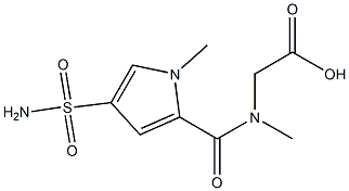 [{[4-(aminosulfonyl)-1-methyl-1H-pyrrol-2-yl]carbonyl}(methyl)amino]acetic acid Struktur