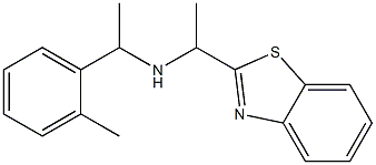 [1-(1,3-benzothiazol-2-yl)ethyl][1-(2-methylphenyl)ethyl]amine Struktur