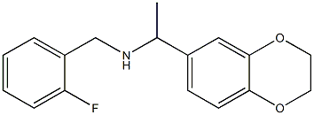 [1-(2,3-dihydro-1,4-benzodioxin-6-yl)ethyl][(2-fluorophenyl)methyl]amine Struktur