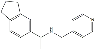 [1-(2,3-dihydro-1H-inden-5-yl)ethyl](pyridin-4-ylmethyl)amine Struktur