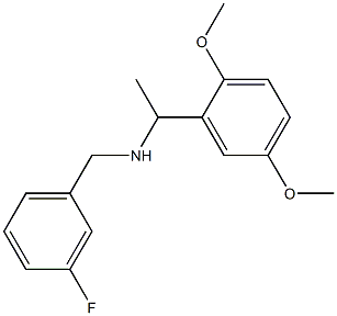 [1-(2,5-dimethoxyphenyl)ethyl][(3-fluorophenyl)methyl]amine Struktur