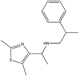 [1-(2,5-dimethyl-1,3-thiazol-4-yl)ethyl](2-phenylpropyl)amine Struktur