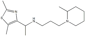 [1-(2,5-dimethyl-1,3-thiazol-4-yl)ethyl][3-(2-methylpiperidin-1-yl)propyl]amine Struktur