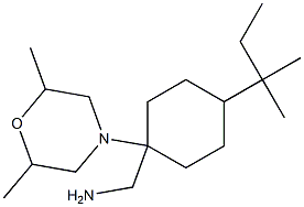 [1-(2,6-dimethylmorpholin-4-yl)-4-(2-methylbutan-2-yl)cyclohexyl]methanamine Struktur