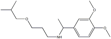 [1-(3,4-dimethoxyphenyl)ethyl][3-(2-methylpropoxy)propyl]amine Struktur