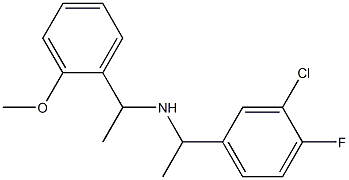 [1-(3-chloro-4-fluorophenyl)ethyl][1-(2-methoxyphenyl)ethyl]amine Struktur