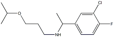 [1-(3-chloro-4-fluorophenyl)ethyl][3-(propan-2-yloxy)propyl]amine Struktur