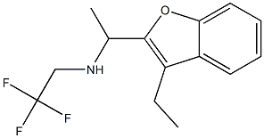 [1-(3-ethyl-1-benzofuran-2-yl)ethyl](2,2,2-trifluoroethyl)amine Struktur