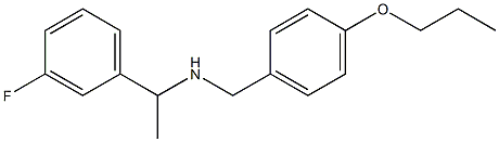 [1-(3-fluorophenyl)ethyl][(4-propoxyphenyl)methyl]amine Struktur