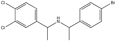 [1-(4-bromophenyl)ethyl][1-(3,4-dichlorophenyl)ethyl]amine Struktur