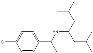 [1-(4-chlorophenyl)ethyl](2,6-dimethylheptan-4-yl)amine Struktur