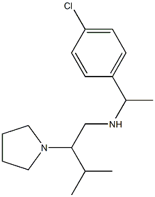 [1-(4-chlorophenyl)ethyl][3-methyl-2-(pyrrolidin-1-yl)butyl]amine Struktur