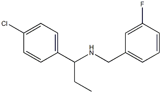 [1-(4-chlorophenyl)propyl][(3-fluorophenyl)methyl]amine Struktur