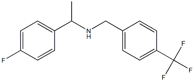 [1-(4-fluorophenyl)ethyl]({[4-(trifluoromethyl)phenyl]methyl})amine Struktur