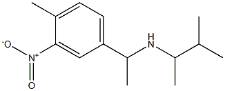 [1-(4-methyl-3-nitrophenyl)ethyl](3-methylbutan-2-yl)amine Struktur