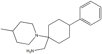 [1-(4-methylpiperidin-1-yl)-4-phenylcyclohexyl]methanamine Struktur