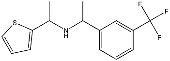 [1-(thiophen-2-yl)ethyl]({1-[3-(trifluoromethyl)phenyl]ethyl})amine Struktur